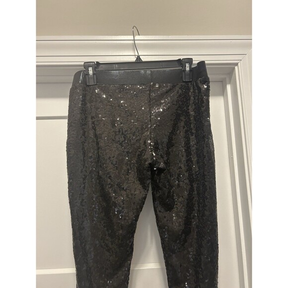 Tipsy Elves Black Sequin Pants Leggings NWT Size XL Stretch Holiday Party Club - Picture 4 of 5